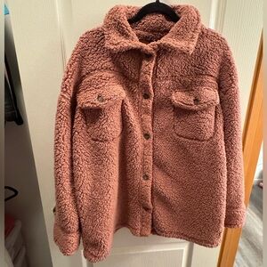 32 Degrees Plush Pink Sherpa Jacket